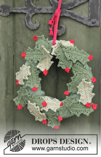 Free patterns - Christmas Wreaths & Stockings / DROPS Extra 0-1058