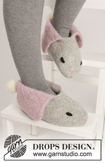 Free patterns - Easter Socks & Slippers / DROPS Extra 0-1100
