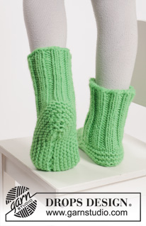 Free patterns - Children Slippers / DROPS Extra 0-1135