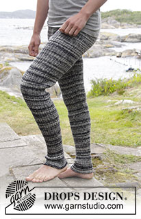 Mountain Stroll / DROPS Extra 0-1161 - Men tights knitted with rib in DROPS Fabel. Size: S - XXXL.