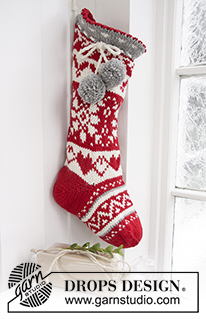 Free patterns - Christmas Wreaths & Stockings / DROPS Extra 0-1192