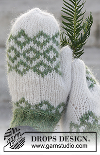 Free patterns - Christmas Mittens / DROPS Extra 0-1197