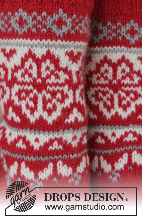 Home for Christmas / DROPS Extra 0-1204 - DROPS Christmas: Knitted DROPS socks with Nordic pattern in ”Karisma”. Size 35 - 46
