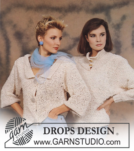 DROPS Extra 0-124 - DROPS sweater in Embrezza with borders in Scozia. Size S-L.