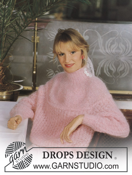 DROPS Extra 0-127 - DROPS sweater med raglan i Vienna med mønsterstrik