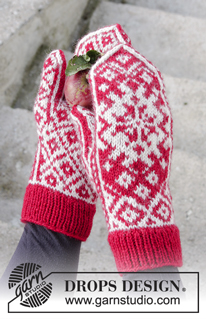 Free patterns - Christmas Mittens / DROPS Extra 0-1341