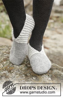 Free patterns - Felted Slippers / DROPS Extra 0-1362