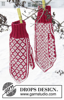 Free patterns - Christmas Mittens / DROPS Extra 0-1404