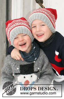 Free patterns - Christmas Hats for Children / DROPS Extra 0-1428