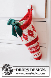 Free patterns - Christmas Wreaths & Stockings / DROPS Extra 0-1434