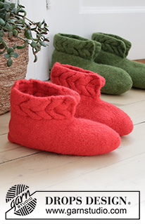 Free patterns - Christmas Socks & Slippers / DROPS Extra 0-1459