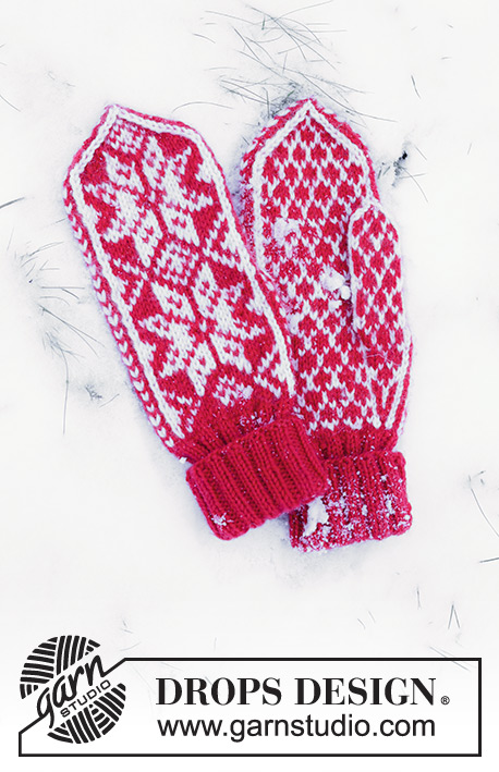Christmas Claps / DROPS Extra 0-1460 - Knitted mittens with Nordic pattern for Christmas in DROPS Karisma. Theme: Christmas.