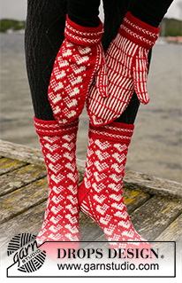 Free patterns - Christmas Mittens / DROPS Extra 0-1469