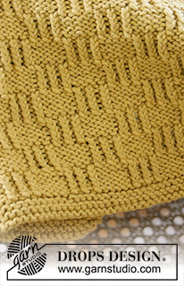 Spring Clean / DROPS Extra 0-1482 - Žínka pletená plastickým vzorem z příze DROPS Cotton Light. Motiv: Velikonoce