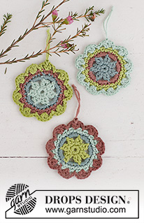 Free patterns - Decorative Flowers / DROPS Extra 0-1538