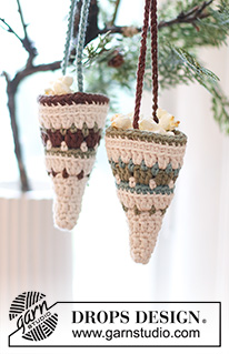 Free patterns - Christmas Tree Ornaments / DROPS Extra 0-1561