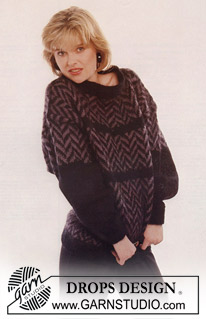 DROPS Extra 0-164 - DROPS jumper with pattern borders in “Toscana”.  Size S-L.