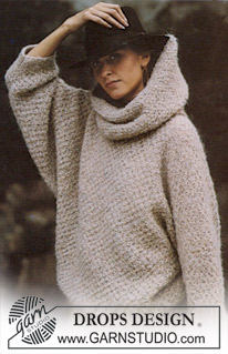 DROPS Extra 0-169 - DROPS jumper in “Ardesia” in moss st with large turtle neck. Size M.