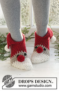 Free patterns - Christmas Socks & Slippers / DROPS Extra 0-523