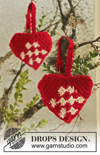 Free patterns - Christmas Wreaths & Stockings / DROPS Extra 0-527