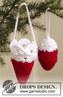 Free patterns - Christmas Wreaths & Stockings / DROPS Extra 0-576