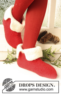 Free patterns - Felted Slippers / DROPS Extra 0-735