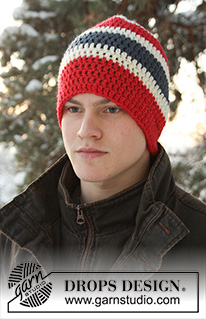 Awesome Winter / DROPS Extra 0-748 - Crochet DROPS hat in ”Alaska”. 	