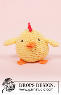 Chicken Little / DROPS Extra 0-769 - Crochet DROPS Easter chicken in Paris.