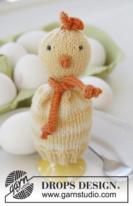 Truls og Trine / DROPS Extra 0-838 - Strikket DROPS æggevarmer til påske i ”BabyMerino”