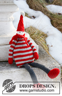 Julius / DROPS Extra 0-861 - Knitted DROPS Santa in BabyMerino.