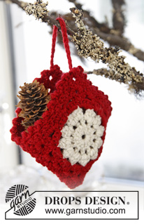 Free patterns - Christmas Wreaths & Stockings / DROPS Extra 0-864