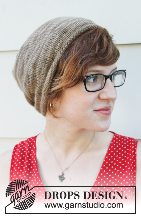 Drum Roll / DROPS Extra 0-904 - DROPS roll brim hat in stockinette st in ”DROPS ♥ You #3” or or Karisma.