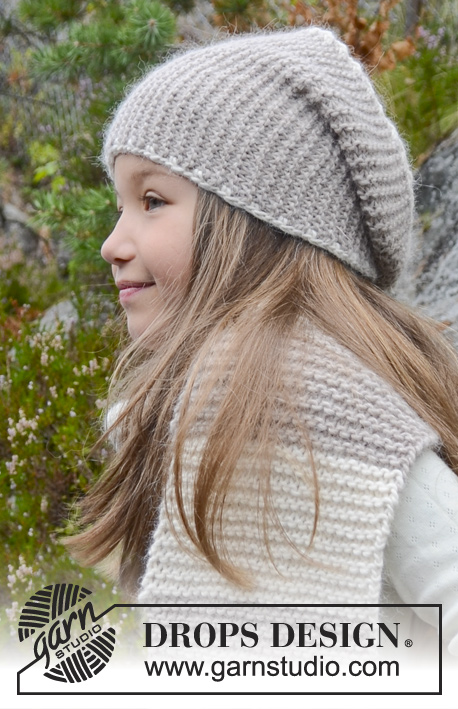 Nora / DROPS Extra 0-939 - Knitted DROPS head band and scarf in garter st in ”DROPS ♥ YOU #4” or ”Nepal”. Size 3 - 12 years.