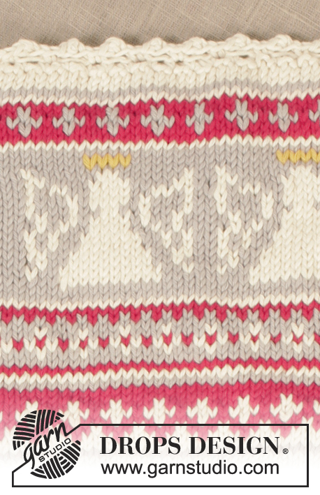 Holy Cookie! / DROPS Extra 0-994 - DROPS Christmas: Knitted DROPS pot holder in ”Paris” with angels for Christmas. 