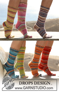 Free patterns - Dětské ponožky / DROPS 106-23