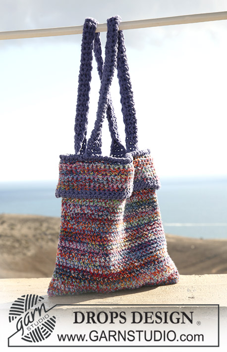 DROPS 106-36 - Crochet bag/tote bag in DROPS Muskat.