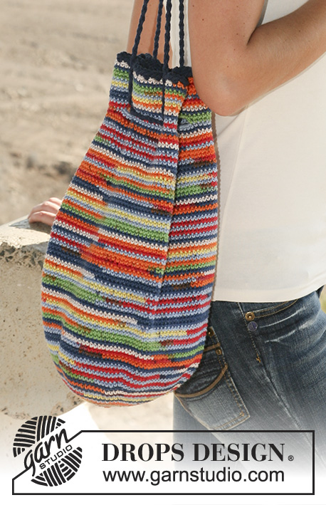 Paint the Desert / DROPS 107-36 - Crochet DROPS hat and bag in “Muskat Soft”. 