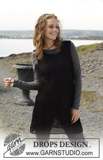 DROPS 108-32 - Knitted DROPS tunic in Lin or Belle. Size S-XXXL.