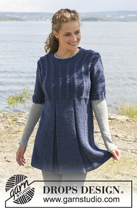 Courageous / DROPS 108-45 - DROPS tunic with cables in 2 threads “Alpaca”. 
