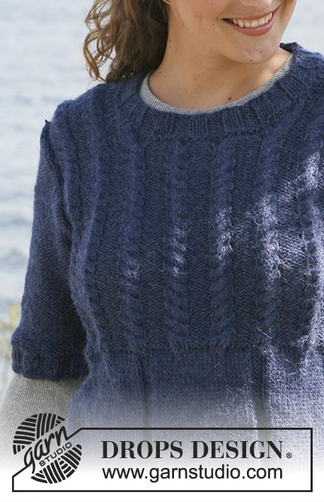 Courageous / DROPS 108-45 - DROPS tunic with cables in 2 threads “Alpaca”. 