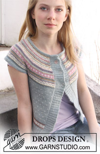 Free patterns - Rozpinane swetry z krótkim rękawem / DROPS 108-60