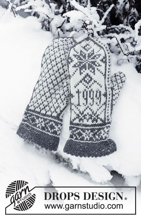 DROPS 110-38 - Knitted Selbu mittens for men with nordic pattern in DROPS Karisma or DROPS Merino Extrafine.