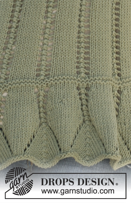 Gled Deg / DROPS 111-16 - DROPS tunic in ”Paris” with lace pattern. Size XS – XXXL. 