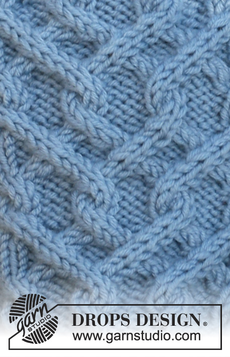 DROPS 115-13 - DROPS hat and gloves in ”Merino Extra Fine” with cables. 