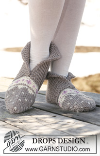 Free patterns - Women's Socks & Slippers / DROPS 116-37