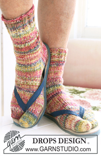 Free patterns - Dámské ponožky a papučky / DROPS 119-44