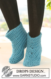Free patterns - Children Slippers / DROPS 121-14