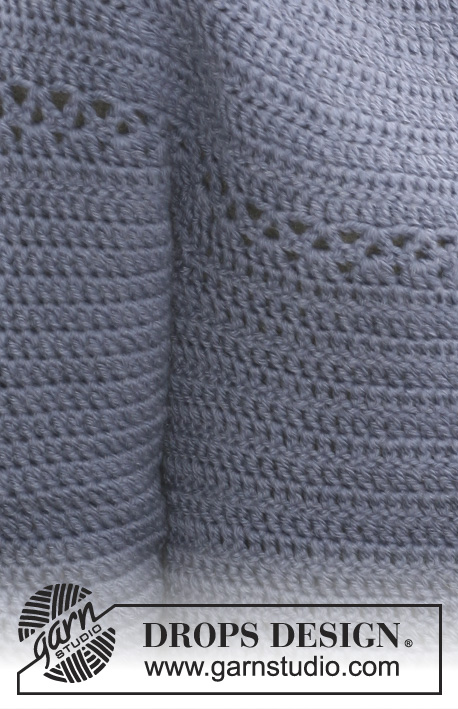 A Kiss For Midwinter / DROPS 121-33 - Crochet DROPS jacket in ”Nepal”. Size XS to XXXL.