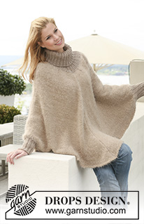 Free patterns - Poncho's voor dames / DROPS 123-28