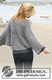 DROPS 125-29 - DROPS jacket with cables knitted from side to side in 2 strands ”Alpaca”.  Size S - XXXL.